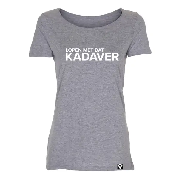 T-shirt dames lopen met dat kadaver grijs damesshirt