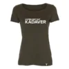 T-shirt dames lopen met dat kadaver legergroen damesshirt