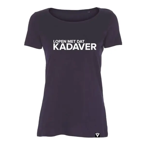 T-shirt dames lopen met dat kadaver marineblauw damesshirt