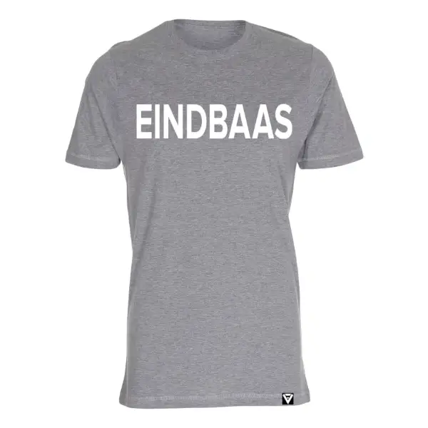 T-shirt heren Eindbaas grijs