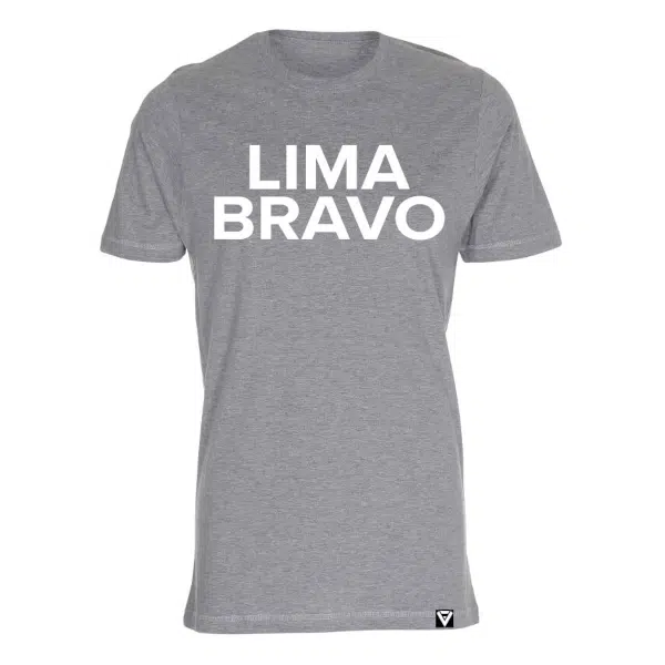 T-shirt heren lima bravo grijs