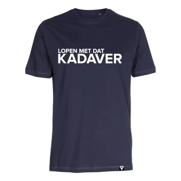 T-shirt heren lopen met dat kadaver marineblauw