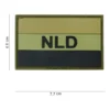 Patch 3D NLD groen afmeting Patch embleem NLD 3d pvc groen afmeting