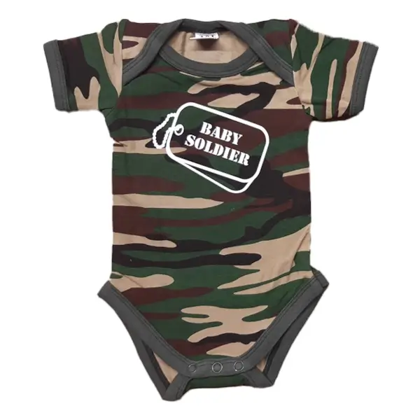 Romper baby soldier mouw