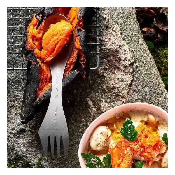Spork titanium reisbestek hittebestendig