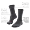 Dames wandelsokken Falke tk2 wooldetail